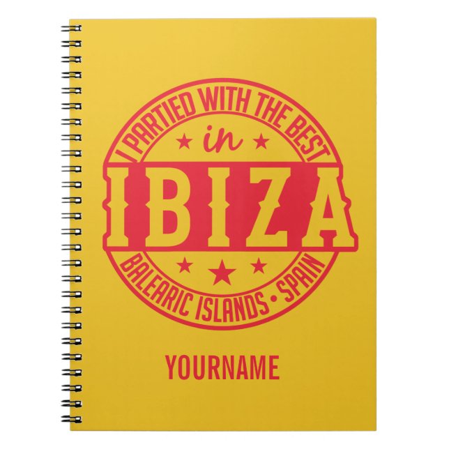 IBIZA Espagne carnet personnalisé (Devant)