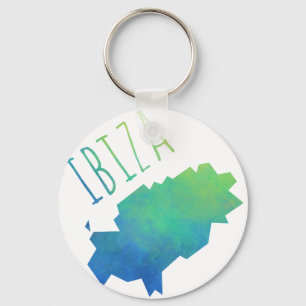 Ibiza Map Keychain