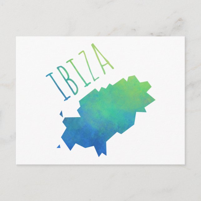 Ibiza Map Postcard (Front)