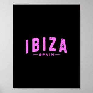 Ibiza Spain Balearic Islands Vacation Summer Beach Poster