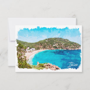 Ibiza Spain Beach Landscape Travel Card
