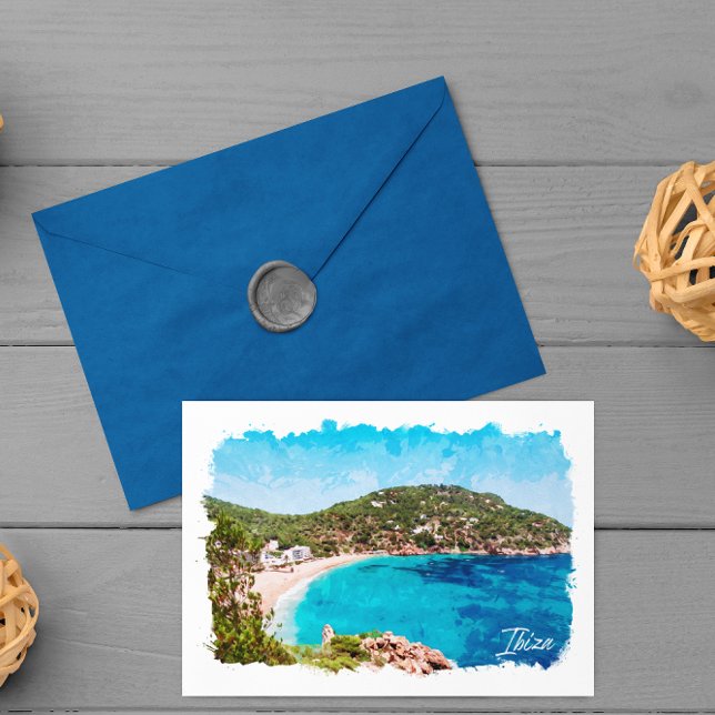 Ibiza Spain Beach Landscape Travel Postcard (Ibiza Spain Postcard)