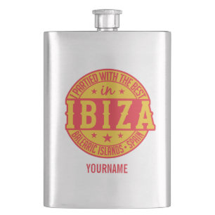 IBIZA Spain custom monogram flask