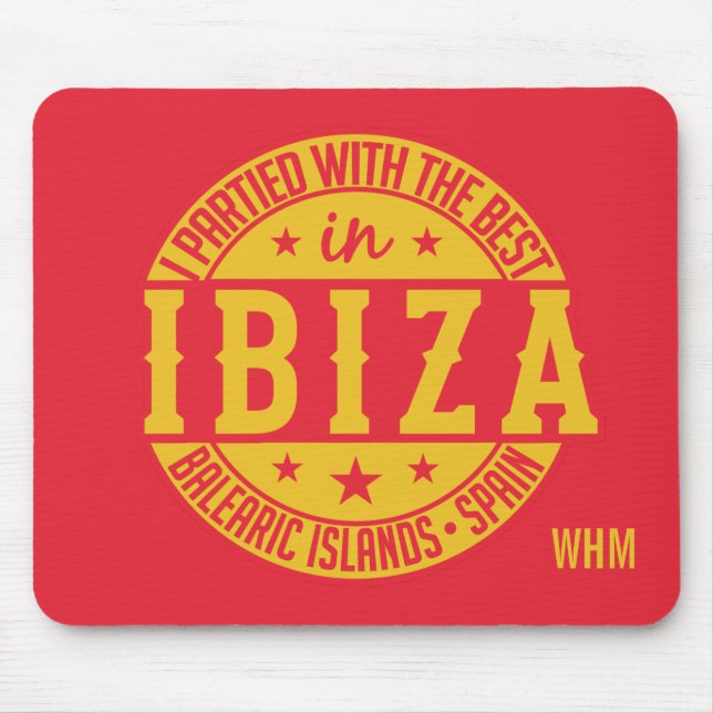 IBIZA Spain custom monogram mousepad (Front)