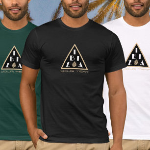 Ibiza Spain logo modern black white Sticker T-Shirt