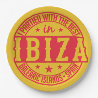 IBIZA Spain paper plates