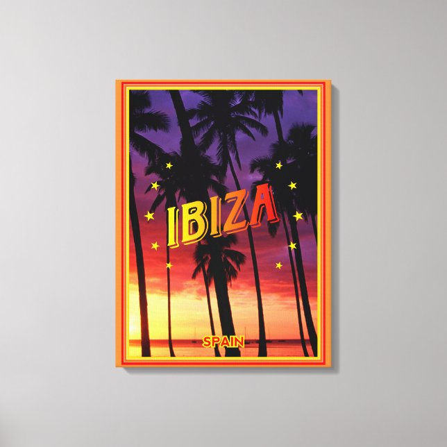 Ibiza, Spain, poster, summer poster Canvas Print (Front)