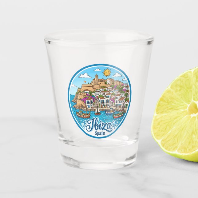 Ibiza Spain Shot Glass (Front)
