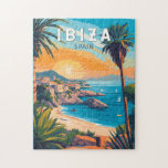 Ibiza Spain Travel Art Vintage Jigsaw Puzzle<br><div class="desc">Ibiza retro vector travel design. Ibiza is one of the Balearic islands,  an archipelago of Spain in the Mediterranean Sea.</div>