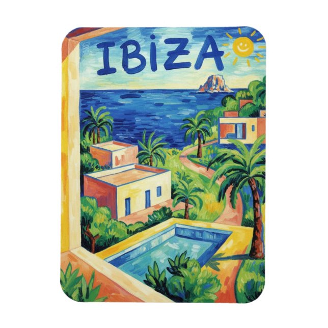 Ibiza Spain Travel Magnet (Vertical)