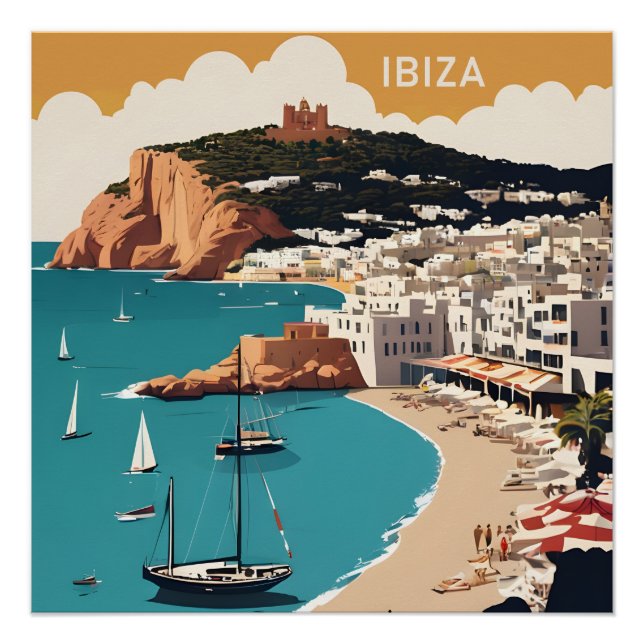 Ibiza, Spain Travel Poster (Front)