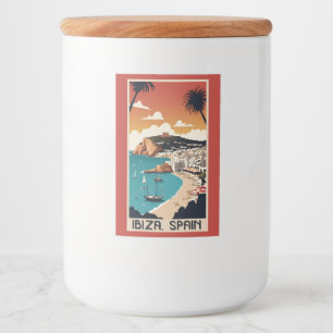 Ibiza, Spain Travel Poster Food Label
