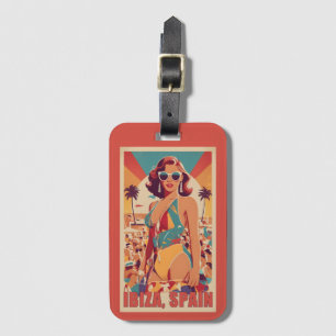 Ibiza, Spain Travel Poster Luggage Tag