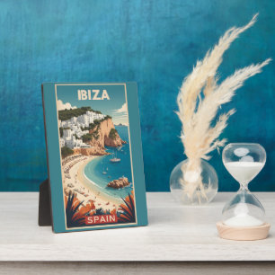 Ibiza, Spain Travel Poster Plaque