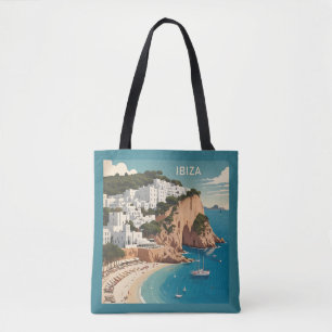 Ibiza, Spain Travel Poster Tote Bag