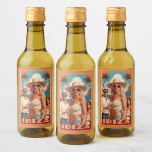Ibiza, Spain Travel Poster Wine Label