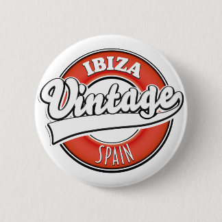 Ibiza spain vintage style logo 2 inch round button