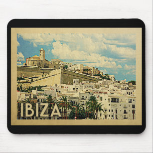 Ibiza Spain Vintage Travel Mouse Pad