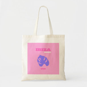 Ibiza, Travel Art, Preppy, Preppy Room, Pink Tote Bag