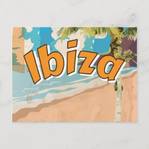 Ibiza Vintage vacation Poster Postcard