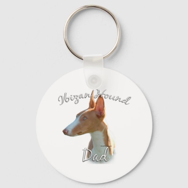 Ibizan Hound Dad 2 Keychain (Front)