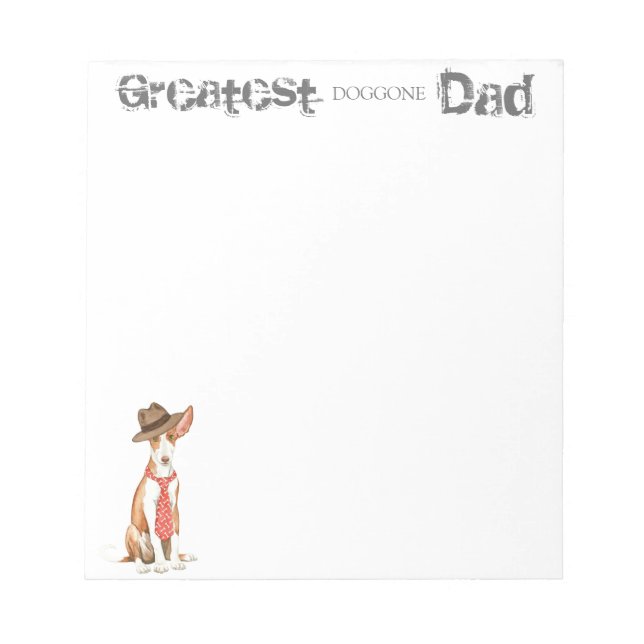 Ibizan Hound Dad Notepad (Front)