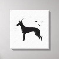 Ibizan Hound Dog � Halloween Moon Silhouette Class