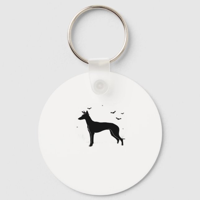 Ibizan Hound Dog � Halloween Moon Silhouette Class Keychain (Front)
