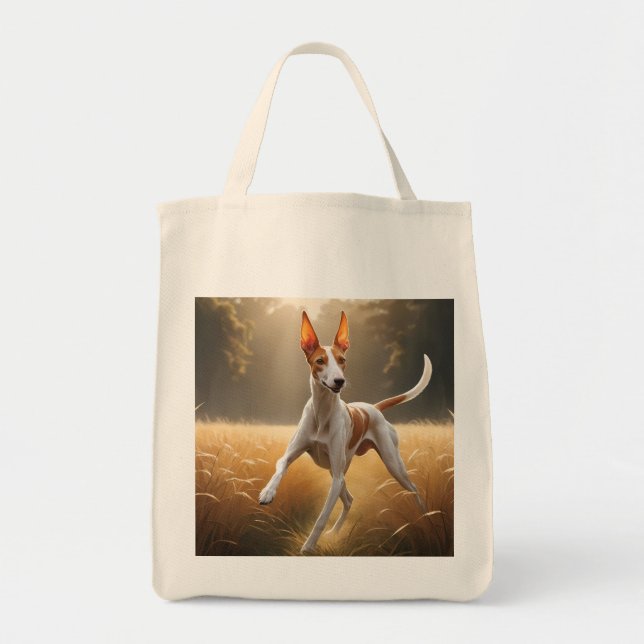 Ibizan Hound Élégant Sac fourre-tout d'épicerie (Devant)