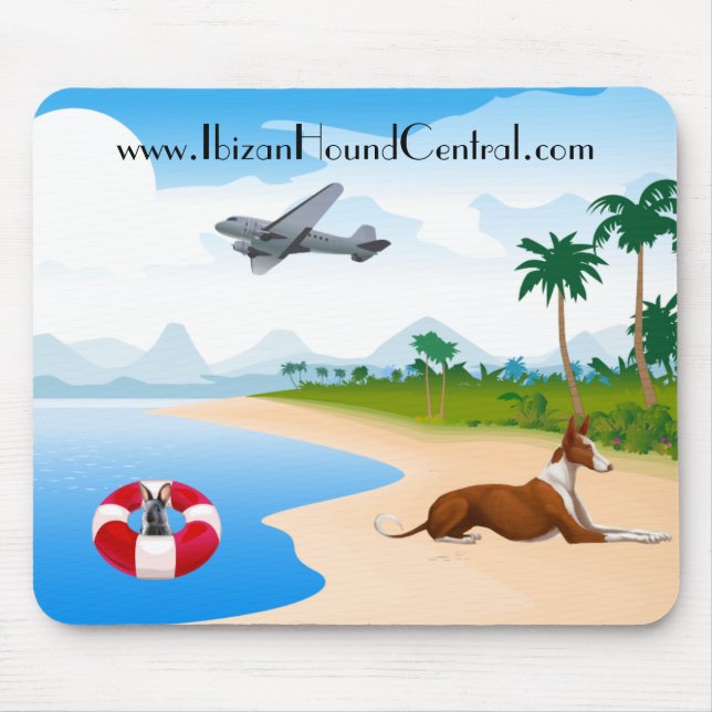 Ibizan Hound Islander Mouse Pad (Front)