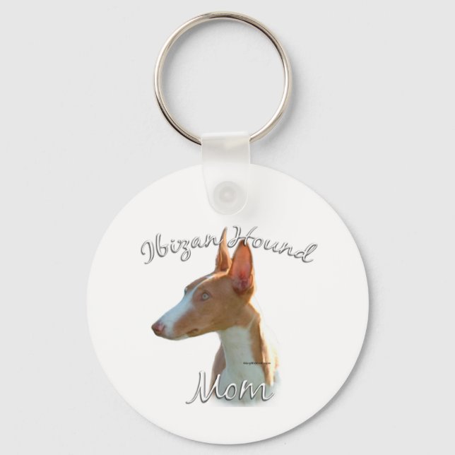Ibizan Hound Mom 2 Keychain (Front)