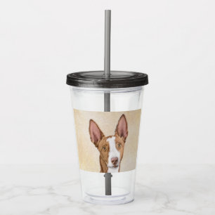 Ibizan Hound Painting - Cute Original Dog Art Acrylic Tumbler
