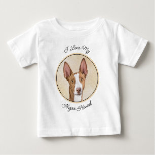 Ibizan Hound Painting - Cute Original Dog Art Baby T-Shirt