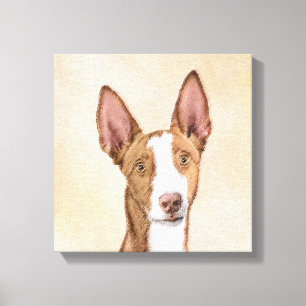 Ibizan Hound Painting - Cute Original Dog Art Canvas Print