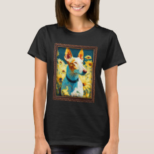 Ibizan Hound Painting Sunflower Flower Mom Women F T-Shirt