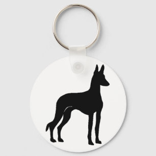 ibizan hound silhouette keychain