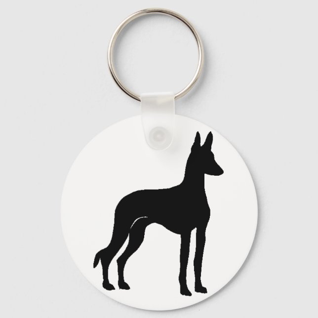 ibizan hound silhouette keychain (Front)