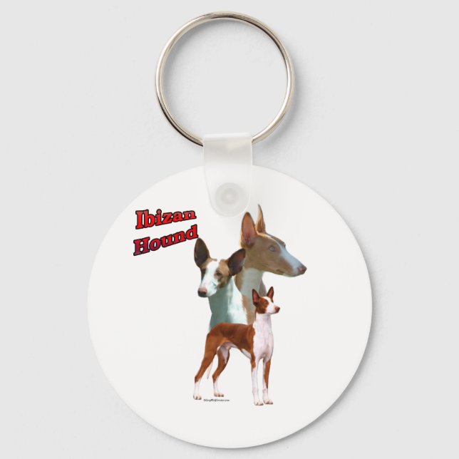 Ibizan Hound Trio 2 - Keychain (Front)
