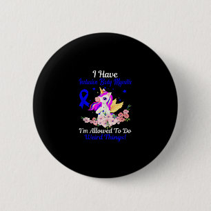 IBM Awareness Funny Unicorn Friend Family Support 2 Inch Round Button