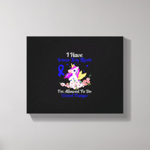 IBM Awareness Funny Unicorn Friend Family Support  Canvas Print