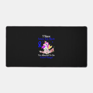 IBM Awareness Funny Unicorn Friend Family Support Desk Mat