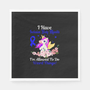 IBM Awareness Funny Unicorn Friend Family Support  Napkin