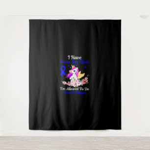 IBM Awareness Funny Unicorn Friend Family Support Tapestry