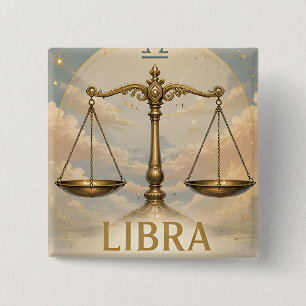 ibra Zodiac Sign Birthday Astrology Gift 2 Inch Square Button