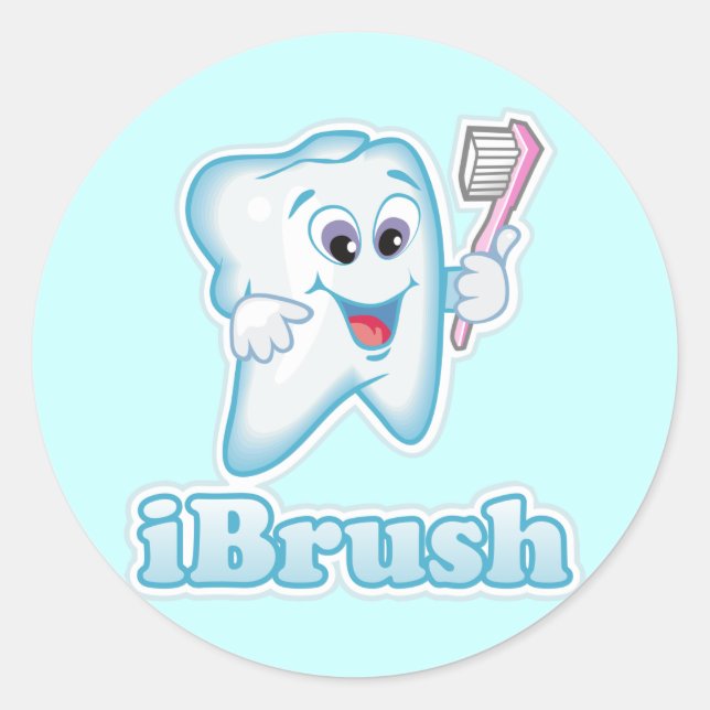 iBrush Classic Round Sticker (Front)