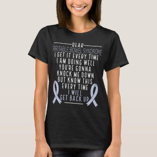 IBS Awareness Nervous Colon back up Red Ribbon T-Shirt