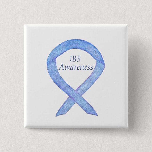 IBS Awareness Ribbon Periwinkle Guardian Pin (Front)
