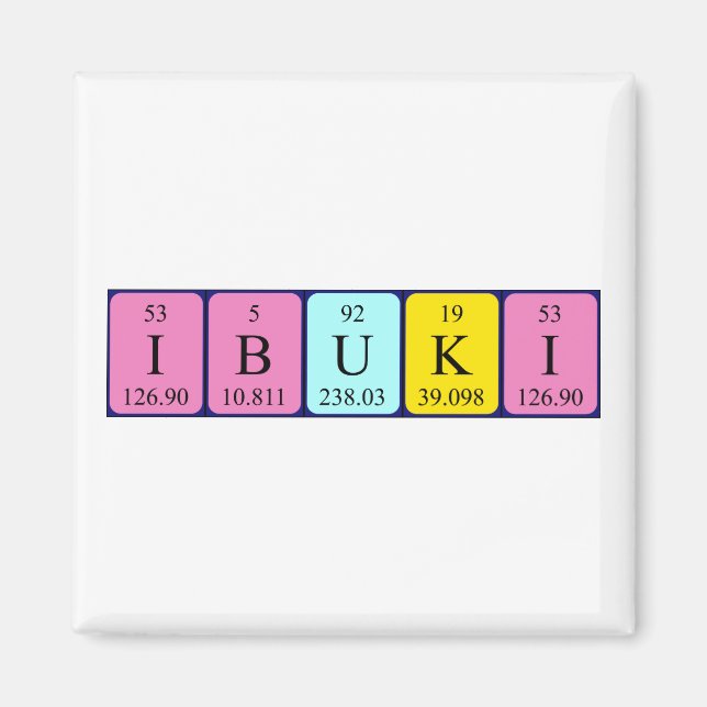 Ibuki periodic table name magnet (Front)