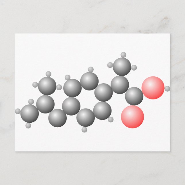 Ibuprofen Molecule Structure Postcard (Front)