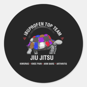 Ibuprofen Top Team Jiu Jitsu Classic Round Sticker